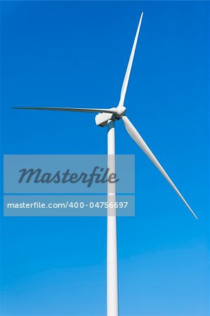 Wind Turbine on Clear Blue Sky