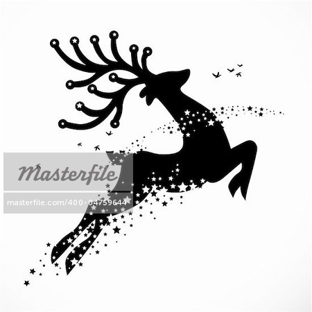 Christmas Reindeer Decoration vector.