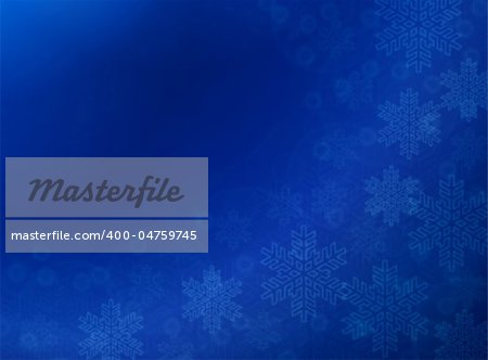 Blue background with snowflakes