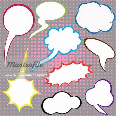 Dialog clouds, illustration