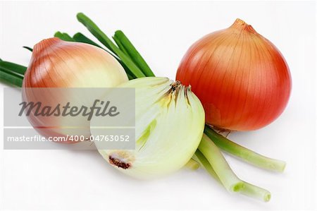 Onion on a white background