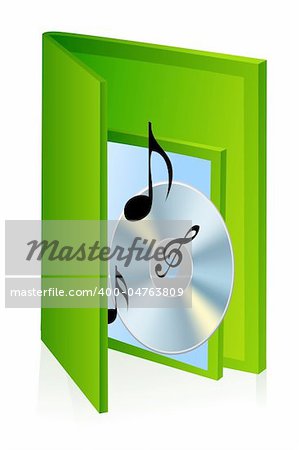 illustration of music folder
