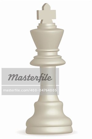 illustration of chess king on white background