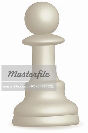 illustration of chess pawn on white background