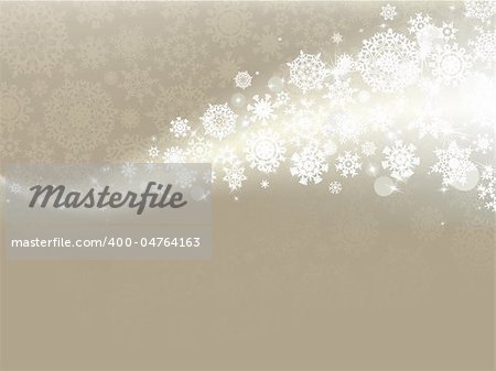 Elegant christmas card with snowflakes. Without a transparency. EPS 8 vector file included