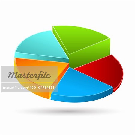 illustration of pie chart on white background