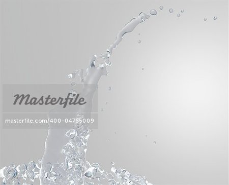 3d image of splashing water