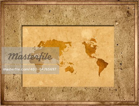 world map vintage artwork - perfect background with space