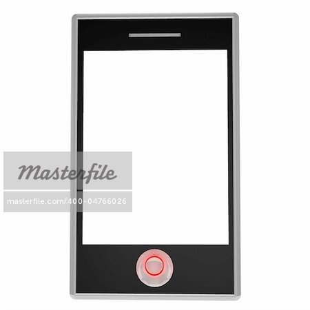 modern mobile phone on a white background