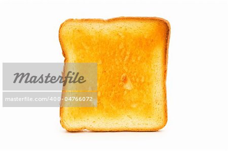 Freshly toasted bread isolated on the white background