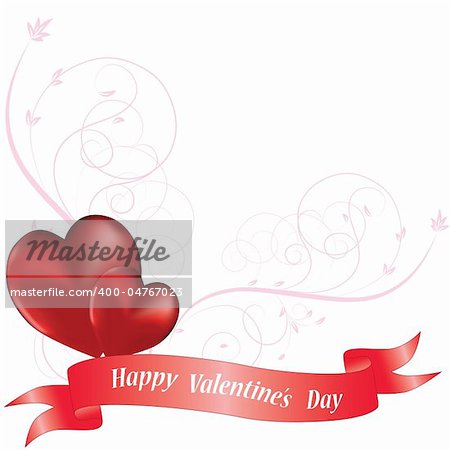 Ornamental heart background for valentine's day. Vector illustration.
