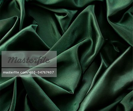 Smooth elegant dark green silk can use as background