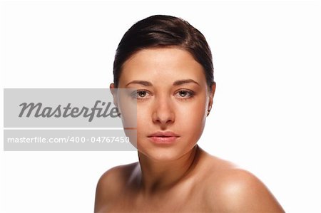 Portrait of beautiful woman with perfect skin