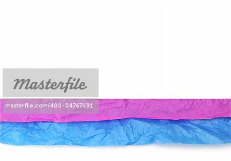 crumple paper border isolated over white background