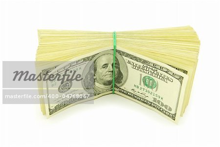 lot of money isolated on white background