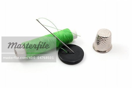 sewing kit isolated on a white background