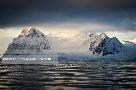 Beautiful snow-capped mountains against the sky