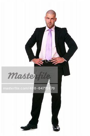 business man isolated on white