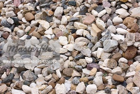 background of stone macadam of different colors