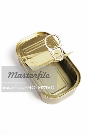 Tin Can on White Background