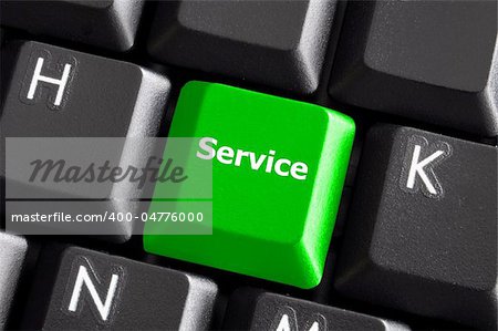 online service or contact us concept with button on computer keyboard