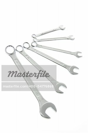 A Collection of Spanners on White Background