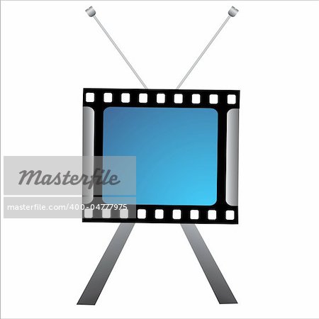 illustration of creative tv icon on white background