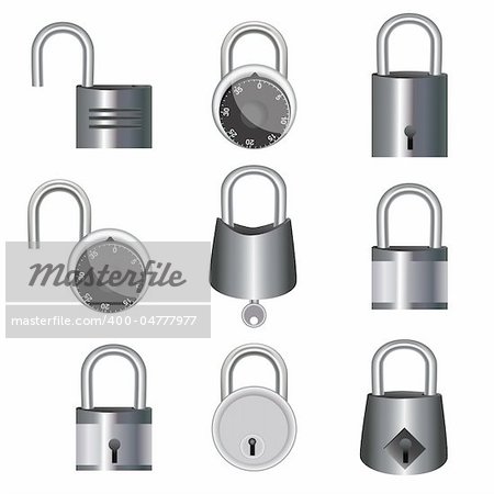 illustration of lock and unlock icons