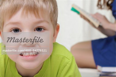 Young mother and her son spend time together.