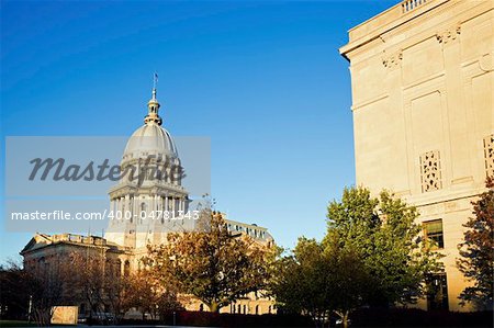 Springfield, Illinois - fall by State Capitol. State Capitol complex.