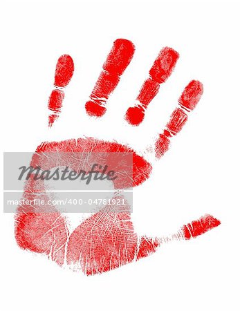 llustration of a hand-print with a heart. Vector available. / love Hand print