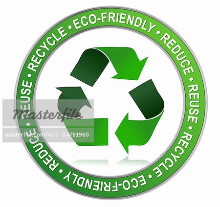Protect the World from pollution recycle sticker.