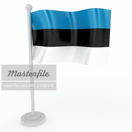 Illustration of a flag of Estonia on a white background