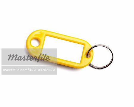 close up of a key fob on white background with clipping path