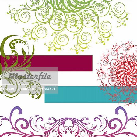 illustration of abstract floral background