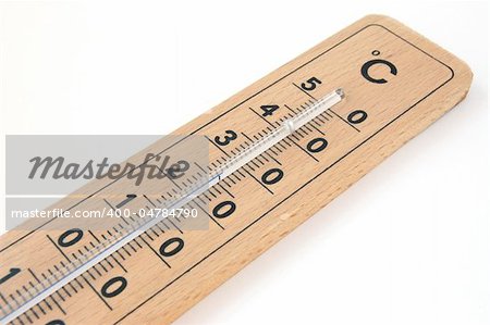 Its a Thermometer isolated on a white background.