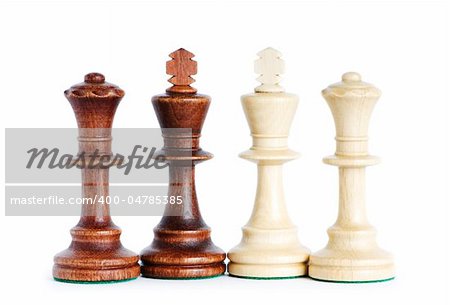 Chess figures isolated on the white background