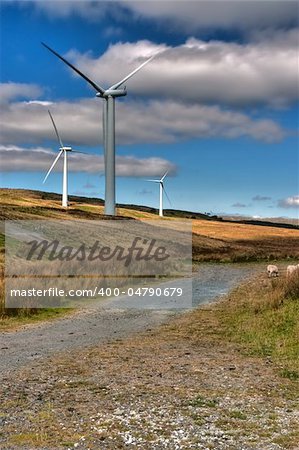 Group of modern windmills for electric power production