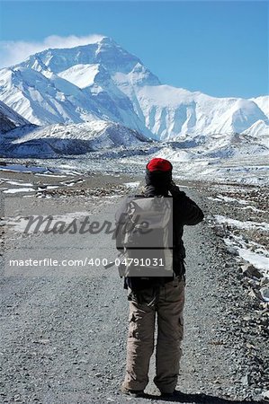 Landscape of hiking to the Mount Everest