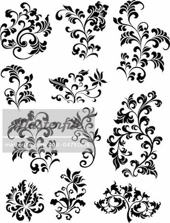 swirl corner pattern design