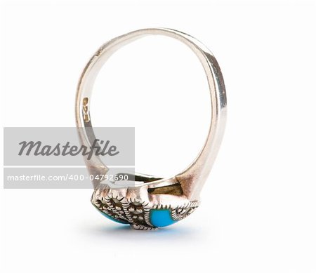 Jewellery ring isolated on the white background