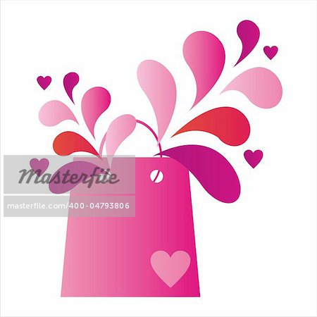 st. valentine's day shopping bag