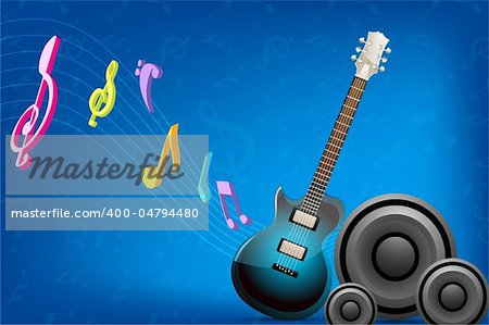 illustration of music card on abstract background