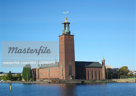 The beautiful Stockhom city-hall in Sweden,