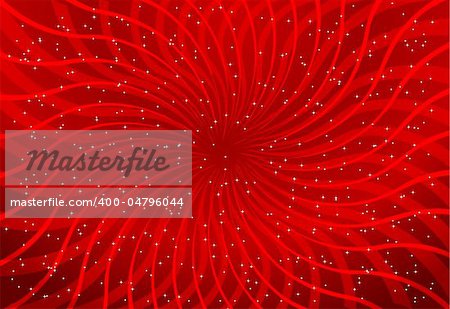 Vector illustration. An abstract red background with lines waves and arrows