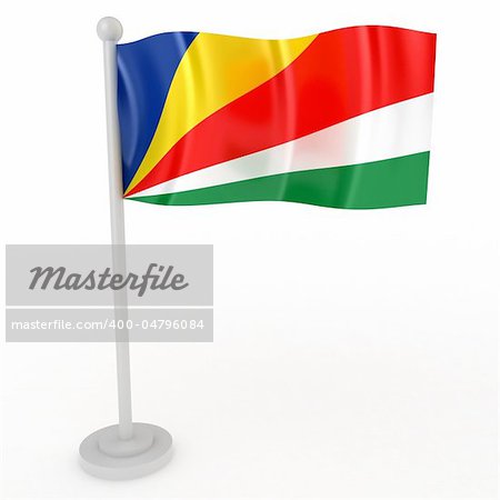 Illustration of a flag of Seychelles on a white background