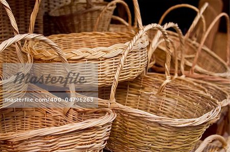 Collection of woven baskets