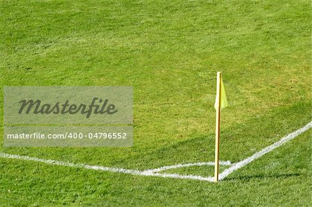 Corner flag of a soccer ground