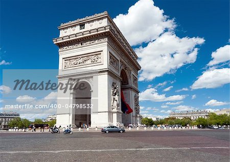 Arc de triomphe monument in Paris, France