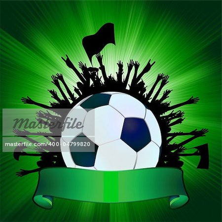 Grunge Soccer Ball background. EPS 8 vector file included